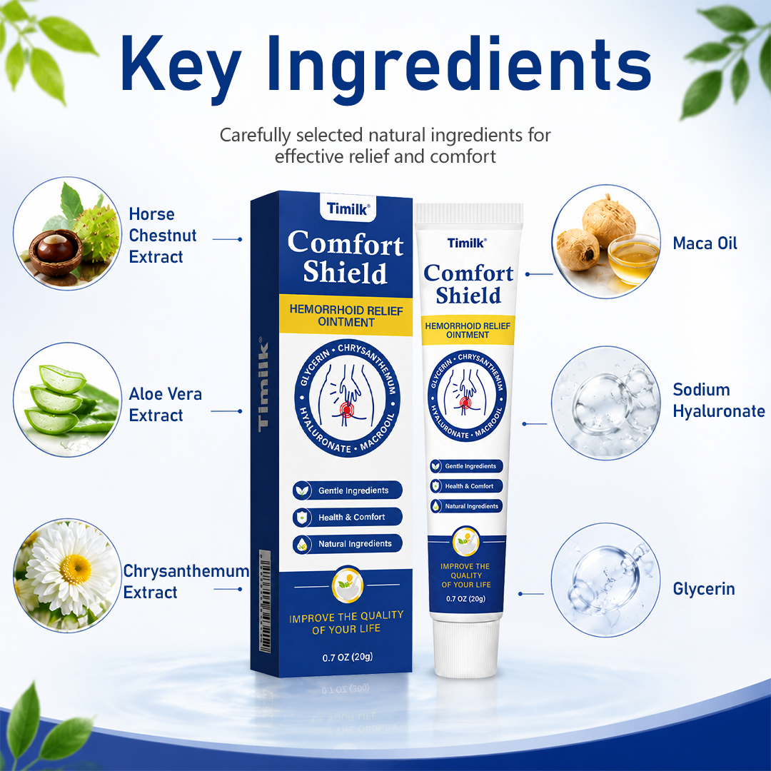Timilk® ComfortShield Hemorrhoid Relief Ointment.