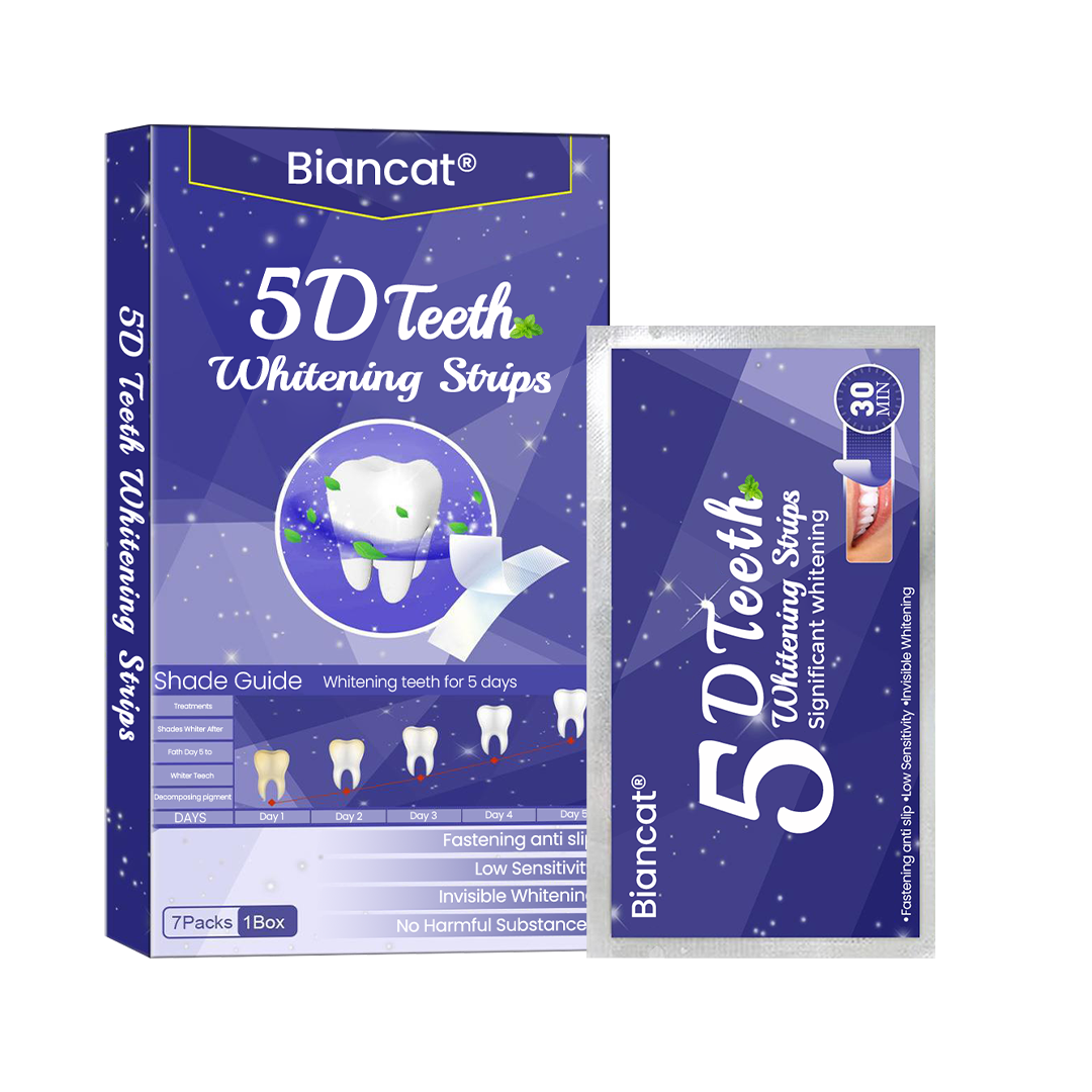 Biancat® 5D Teeth Whitening Strips.