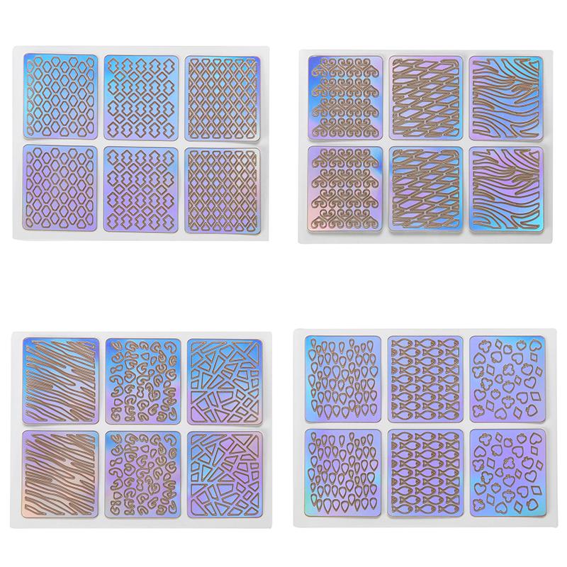 Nail Art Stencil Stickers (144pcs)