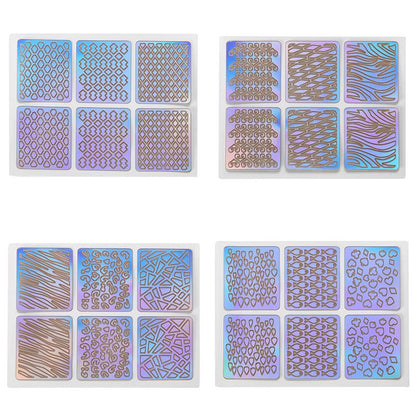 Nail Art Stencil Stickers (144pcs)